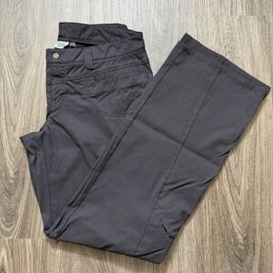 Athleta Black Flare Trousers 5 Pocket Black Size 12 Women's Nulon Spandex Flaw**